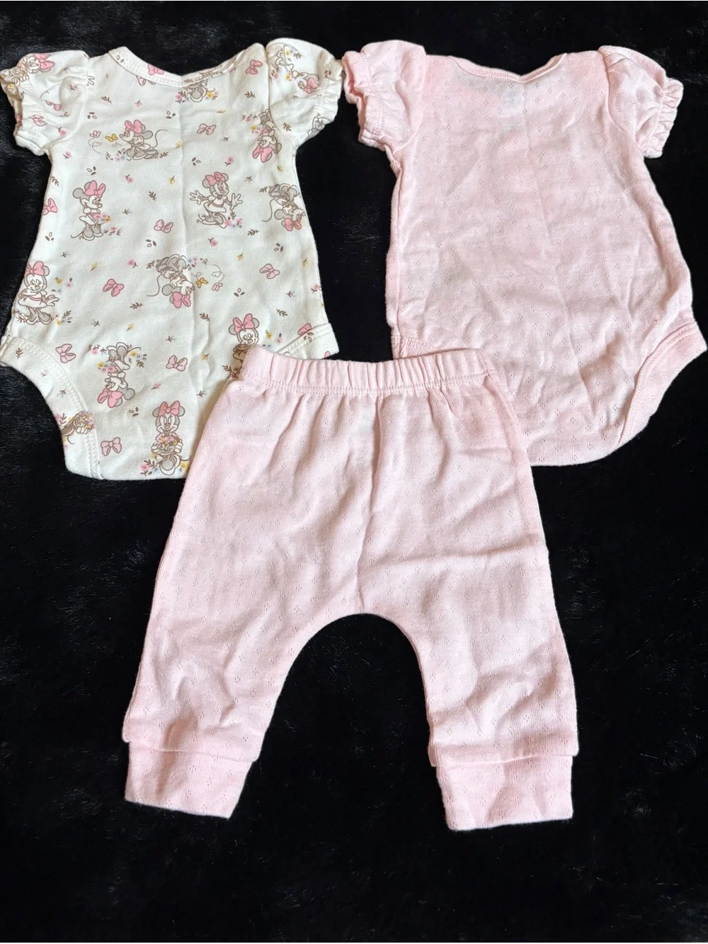 Disney Pink & Cream Minnie Mouse 3-Piece Baby Set